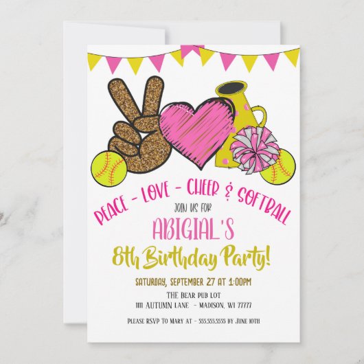 ピースラブ応援パーティの招待状 招待状 (正面)