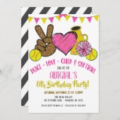 ピースラブ応援パーティの招待状 招待状 (正面/裏面)