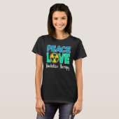 ピースラブ放射線セラピー放射線セラピスト Tシャツ (正面フル)