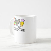 ピースラブ教えヒョウ先生新学期20 コーヒーマグカップ (正面左)