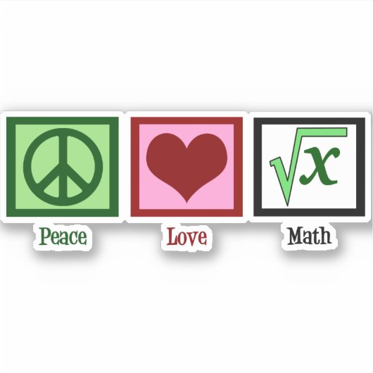 ピースラブ数学 シール (正面)