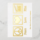 ピースラブ映画製作会社 監督 ゴールド 箔シーズンカード (正面)