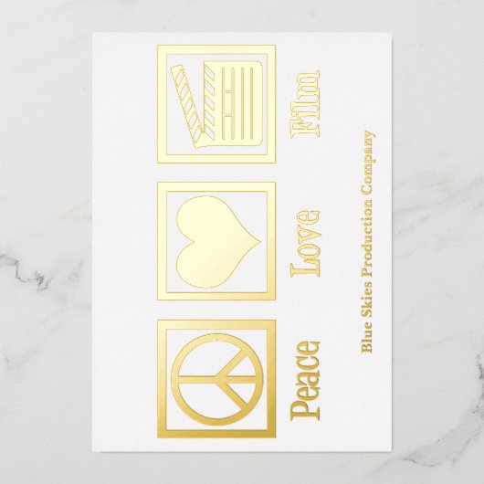 ピースラブ映画製作会社 監督 ゴールド 箔シーズンカード (正面)