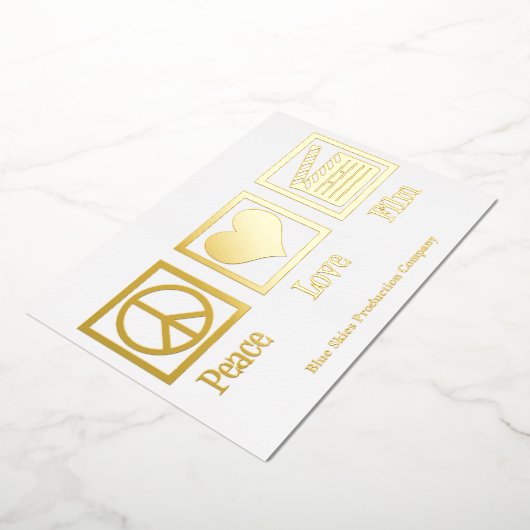 ピースラブ映画製作会社 監督 ゴールド 箔シーズンカード (回転した状態)