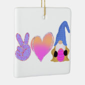 ピースラブ格言 |かわいいイースターパステル昇華 セラミックオーナメント (右)