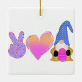 ピースラブ格言 |かわいいイースターパステル昇華 セラミックオーナメント (裏面)