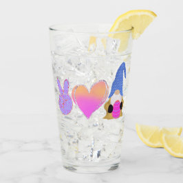 ピースラブ格言 |かわいいイースターパステル昇華 タンブラーグラス