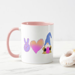 ピースラブ格言 |かわいいイースターパステル昇華 マグカップ