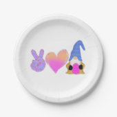 ピースラブ格言 |キュートイースターパステル昇華 ペーパープレート (正面)