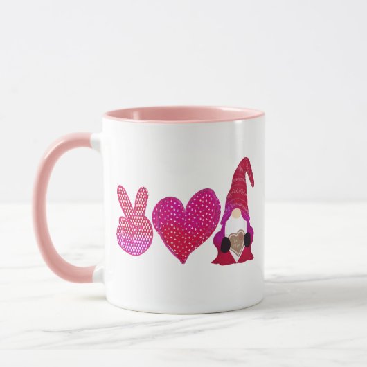 ピースラブ格言 |バレンタインデー昇華 マグカップ (左)