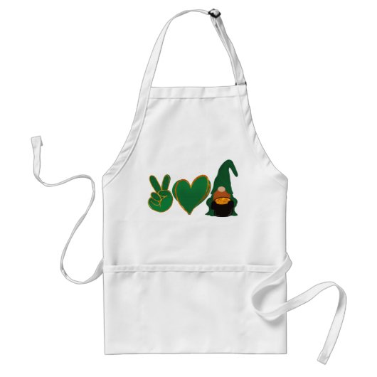 ピースラブ格言 | St Patrickの日の昇華 スタンダードエプロン (正面)