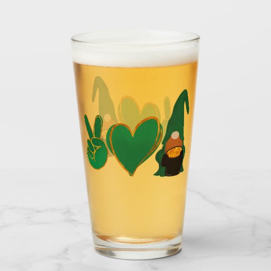 ピースラブ格言 | St Patrickの日の昇華 タンブラーグラス (ドリンク正面)