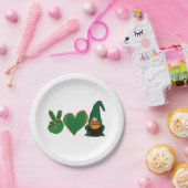 ピースラブ格言 | St Patrickの日の昇華 ペーパープレート (パーティー)