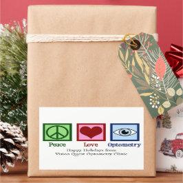 ピースラブ検眼法カスタム眼科医 長方形シール