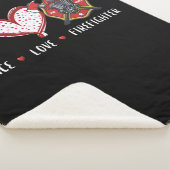 ピースラブ消防愛好家 | Fire fighter Gives シェルパブランケット (3/4)