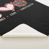 ピースラブ消防愛好家 | Fire fighter Gives シェルパブランケット (3/4)