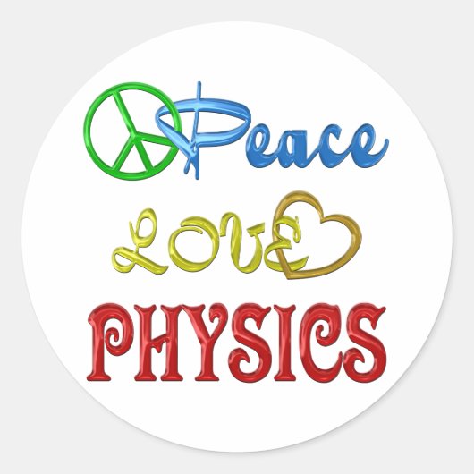 ピースラブ物理学 ラウンドシール (正面)