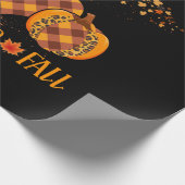 ピースラブ秋パンプキンオータムハッピー秋 ラッピングペーパー (角)