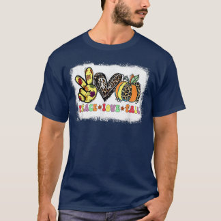 ピースラブ秋ビーブスパンプキンシーズン不気味シーズン Tシャツ