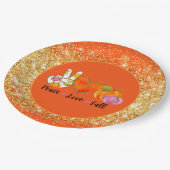 ピースラブ秋秋カスタマイズ色 ペーパープレート (アングル)