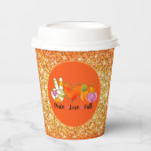 ピースラブ秋秋カスタマイズ色 紙コップ (正面)