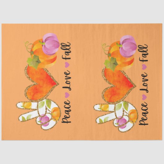 ピースラブ秋秋カスタマイズ色 薄葉紙 (正面)