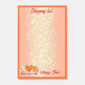 ピースラブ秋秋カスタム文字とカラー ポストイット (正面)