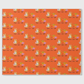 ピースラブ秋秋カスタム文字とカラー ラッピングペーパー (フラット)