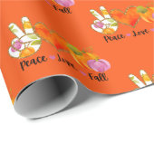 ピースラブ秋秋カスタム文字とカラー ラッピングペーパー (ロールコーナー)