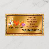 ピースラブ秋秋カスタム文字とカラー 名刺 (正面)