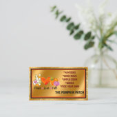 ピースラブ秋秋カスタム文字とカラー 名刺 (スタンド正面)