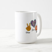 ピースラブ秋 コーヒーマグカップ (正面右)