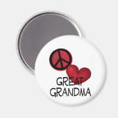 ピースラブ素晴らしおばあちゃん マグネット (正面/裏面)