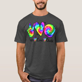 ピースラブ絞り染めクリケットプレイヤー Tシャツ
