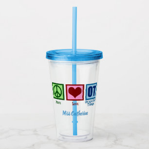 ピースラブ職業セラピーカワイトOT アクリルタンブラー