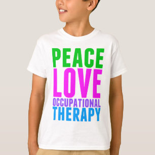 ピースラブ職業セラピー Tシャツ