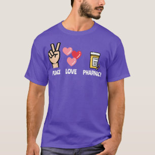 ピースラブ薬学学校学生薬剤師1 Tシャツ