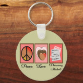 ピースラブ薬学学生ギフト キーホルダー (正面)