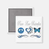 ピースラブ蝶 マグネット (正面/裏面)