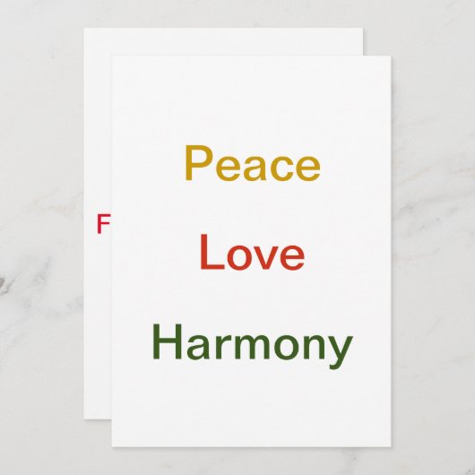 ピースラブ調和金ゴールド赤 シーズンカード (正面/裏面)