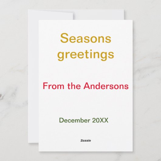 ピースラブ調和金ゴールド赤 シーズンカード (裏面)