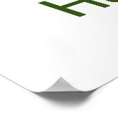 ピースラブ調和金ゴールド赤 ポスター (角)