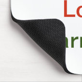 ピースラブ調和金ゴールド赤 マウスパッド (コーナー)