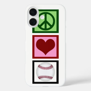 ピースラブ野球 iPhone 16ケース