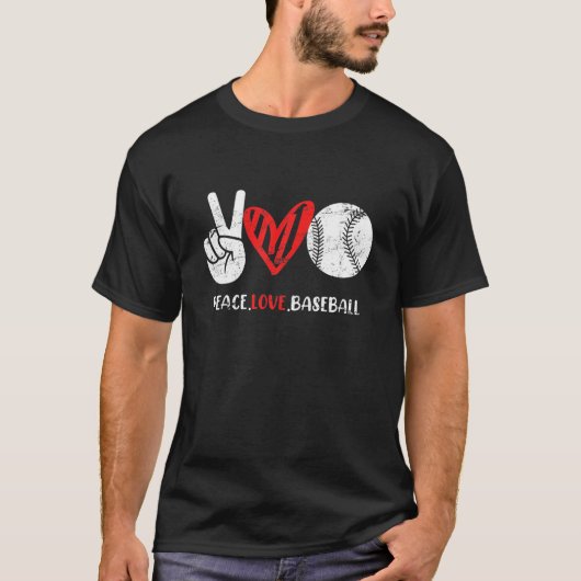 ピースラブ野球 Tシャツ (正面)