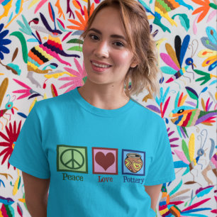 ピースラブ陶器 Tシャツ