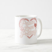 ピースラブ陶芸 コーヒーマグカップ (正面右)