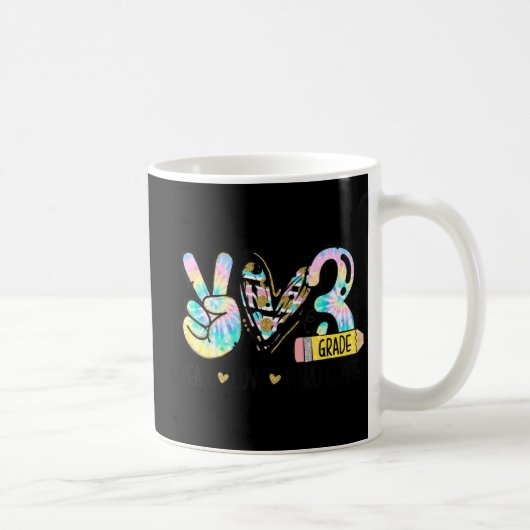 ピースラブ3年生おもしろい絞り染め学生先生 コーヒーマグカップ (右)