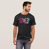 ピースラブ3年生絞り染め先生 Tシャツ (正面フル)