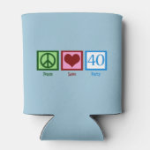 ピースラブ40歳の誕生日かわいいパーティー 缶クーラー (裏面)